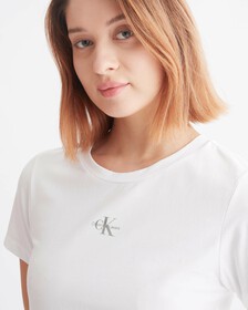 MICRO MONOLOGO SLIM TEE, Bright White, hi-res