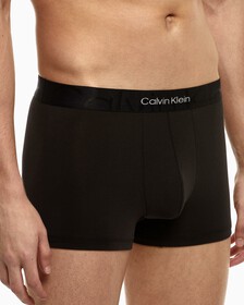 Embossed Icon Cotton Trunks, Black, hi-res