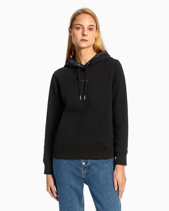 LOGO TRIM HOODIE