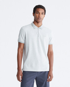 Tech Zip Polo Shirt, Heroic Grey Heather, hi-res