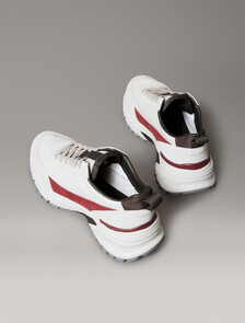 Suede and Nylon Runner Trainers, Lily White/Beluga, hi-res