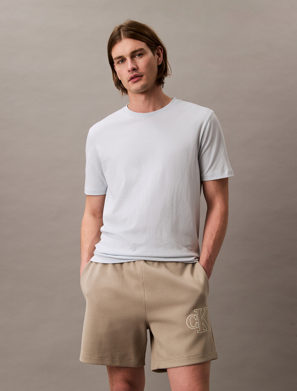Rib Knit Logo Applique Jogger, Vintage Khaki, hi-res