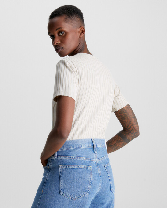 RIBBED JERSEY T-SHIRT