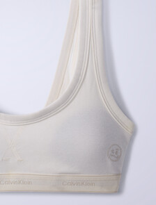 Jung Kook for Calvin Klein Heritage Cotton Lightly Lined Bralette, Tofu, hi-res