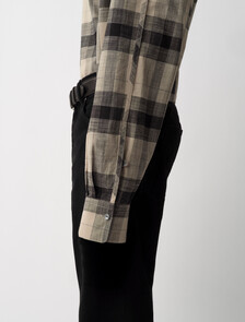 Blakely Plaid Button-Down Shirt, Black, hi-res