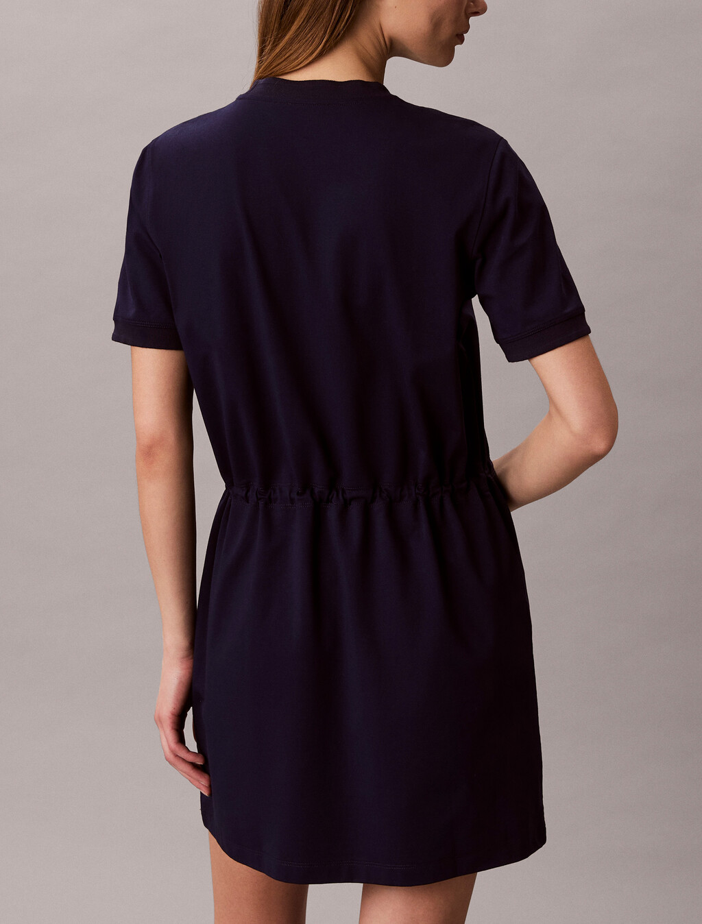Cooling Tie Waist T-Shirt Dress, Evening Blue, hi-res