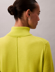 Merino Wool Turtleneck Jumper, Fragile Sprout, hi-res