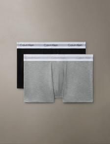 Icon Cotton Air Trunks 2 Pack, Black/Grey Heather, hi-res