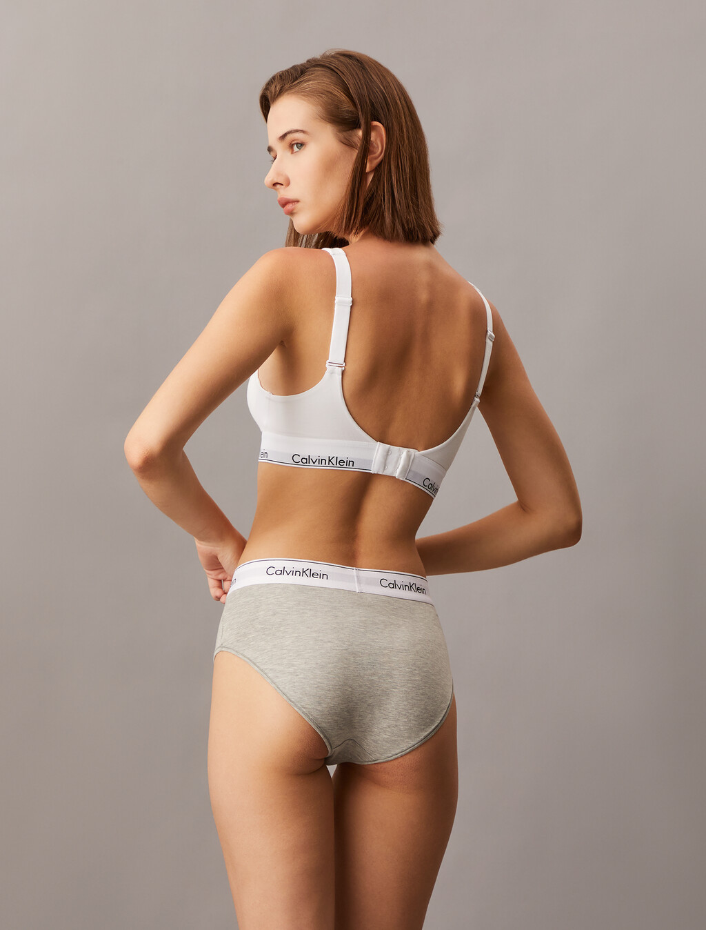Icon Cotton Lift Bralette, White, hi-res