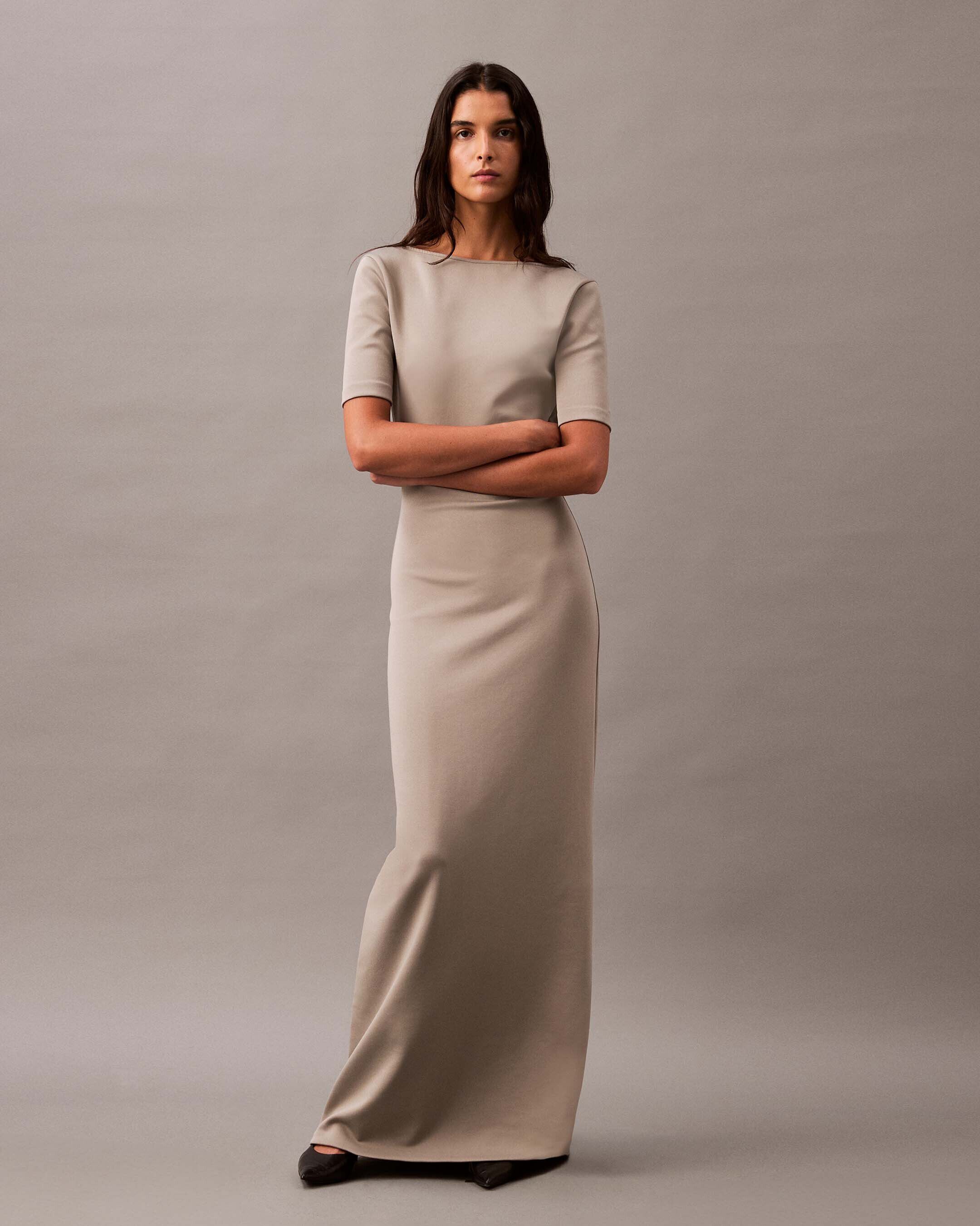 Low back jersey dress 2025