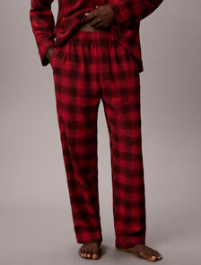 Flannel Pyjama Pants, 21634 Domino Plaid Rio Red, hi-res