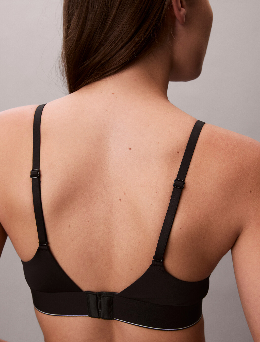 CK Graphic Push Up Plunge Bra, Black, hi-res