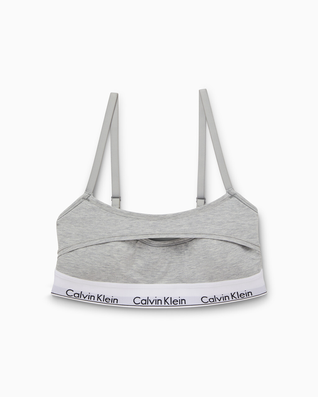 Modern Cotton Deconstructed Lightly Lined Bralette, grey