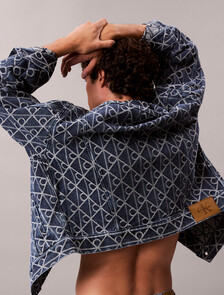 Allover Logo 90's Denim Jacket, INDIGO EMBLEM, hi-res