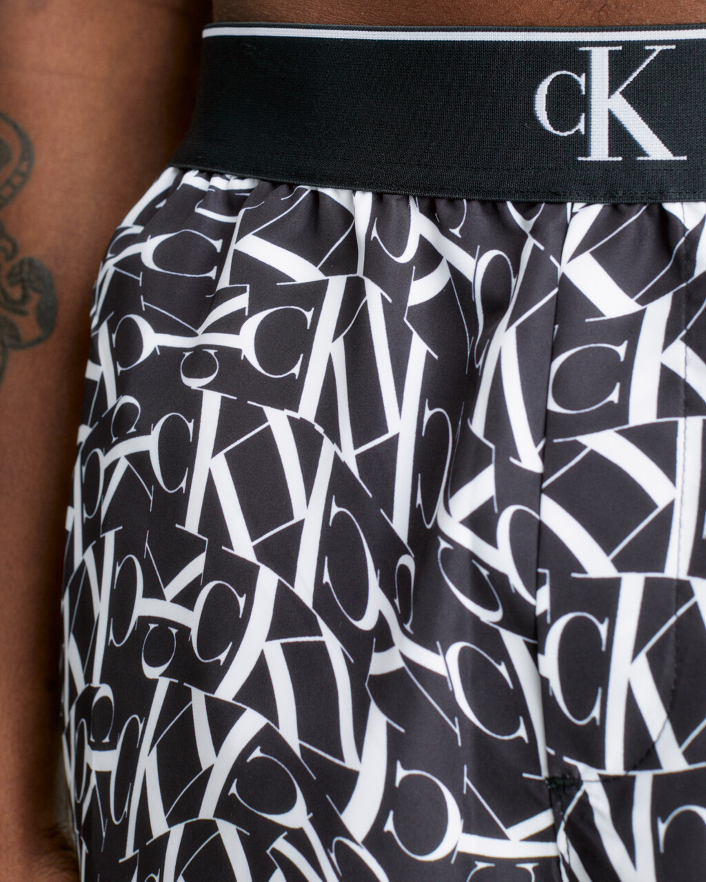 CK Monogram Board Shorts, black