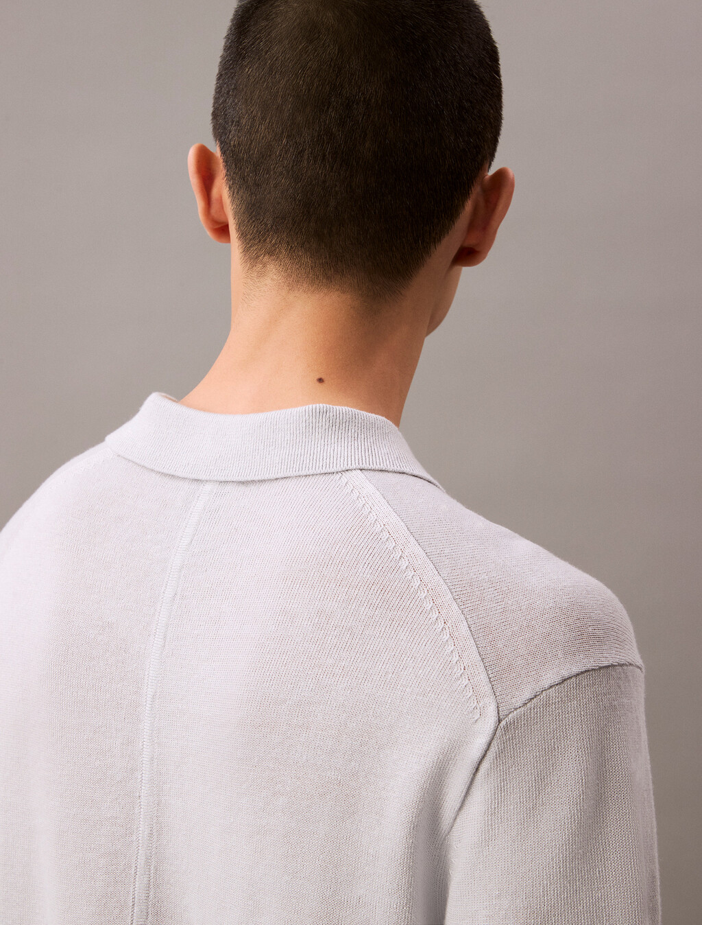 Linen Blend Short Sleeve Jumper, Gray Dawn, hi-res