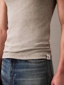 Cotton Stretch Sleep Tank Top, Grey Heather, hi-res
