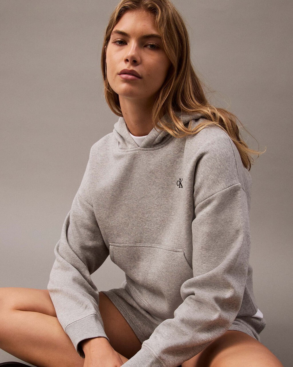 Archive Logo Fleece Hoodie | grey | Calvin Klein Singapore