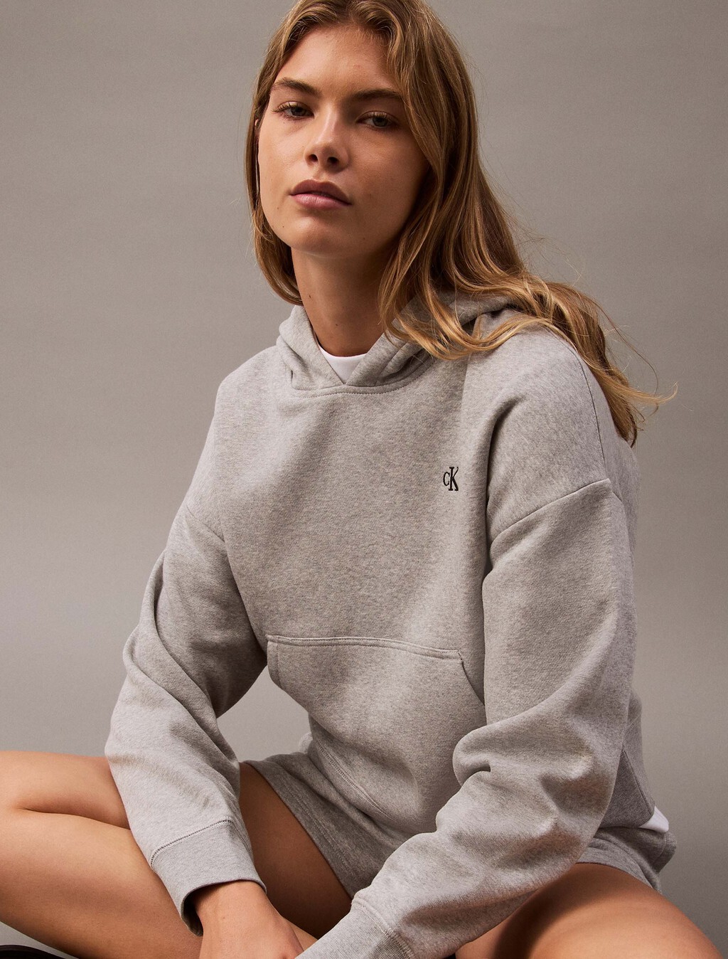 Archive Logo Fleece Hoodie, Heroic Gray Heather, hi-res