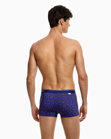 CK ONE PRINT MICRO LOW RISE TRUNKS, Staggered Stripes Logo Print+Clematis, hi-res