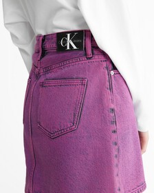 Hyper Real High Rise A Line Mini Skirt, Denim Light, hi-res