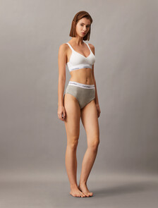 Icon Cotton Lift Bralette, White, hi-res