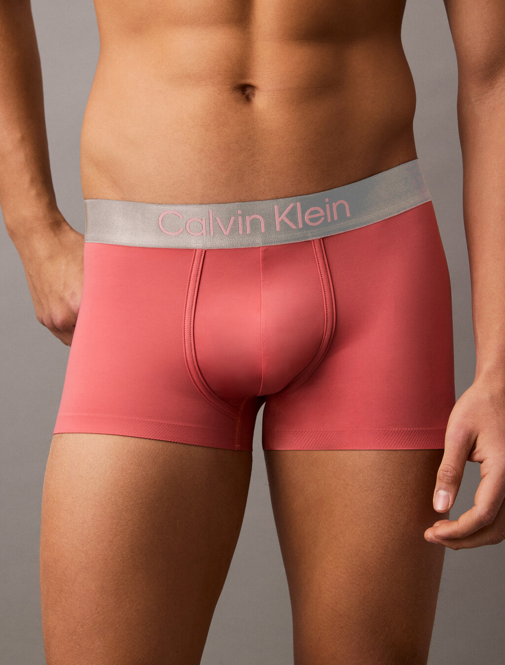 Brushed Microfiber Stretch Low Rise Trunk, Antique Pink, hi-res