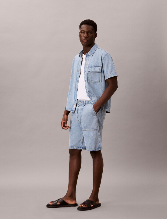 Cotton Linen Denim Shorts