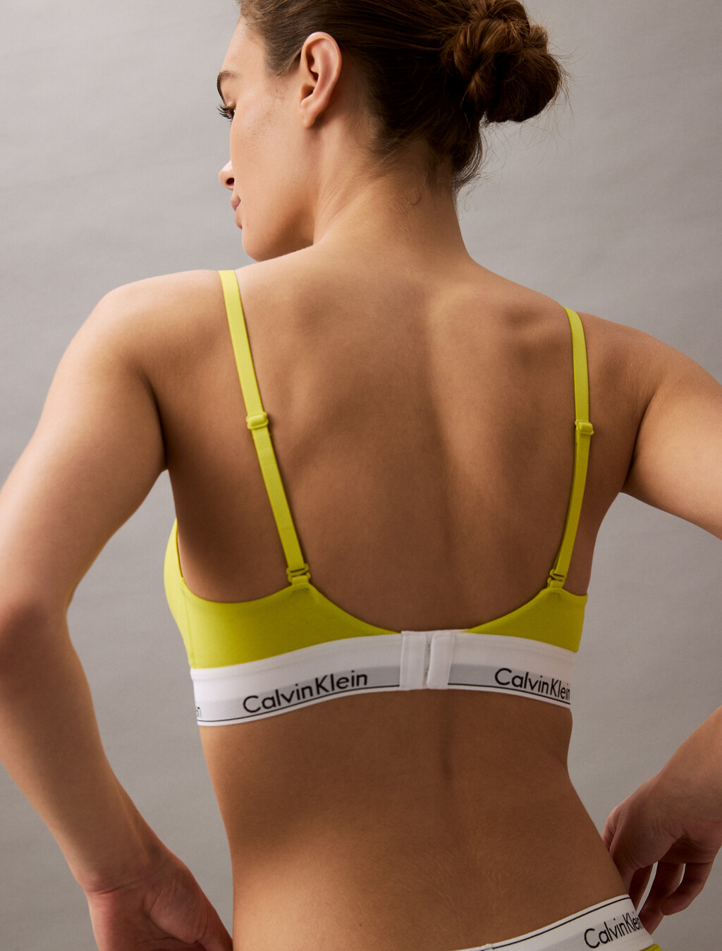 Icon Cotton Lightly Lined Triangle Bralette, Kewl Lime, hi-res