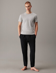 3 Pack Cotton Stretch Crewneck Tees, BLACK/GREY HEATHER/WHITE, hi-res