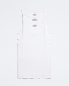 Cotton 3-Pack Tank Top, 3 WHITE (Legacy 100), hi-res