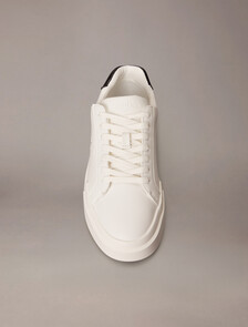 Leather Durable Traction NYC Trainers, White/Black/White, hi-res