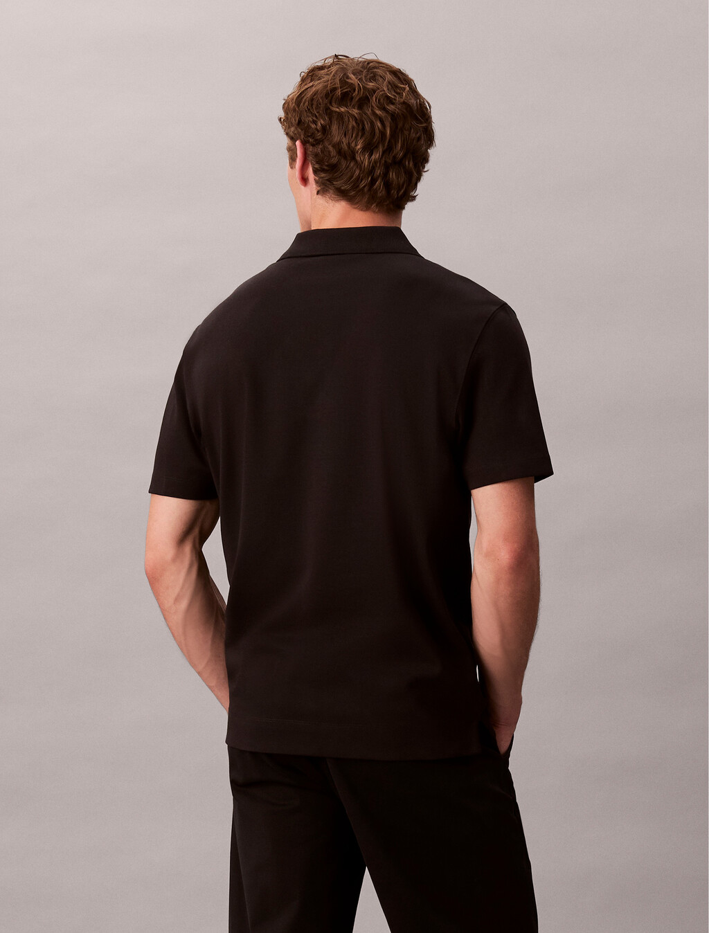 Premium Cotton Polo, Black, hi-res