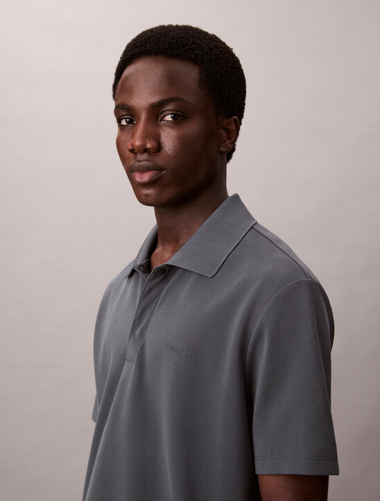 Cotton Blend Pique Polo Shirt
