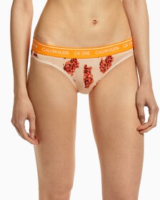 Cotton Bikini, ROSE SPLICE PRINT+CORAL CORSAGE, hi-res