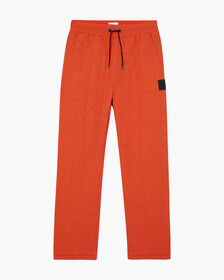 Sustainable Quilted Track Pants, Coral Orange, hi-res