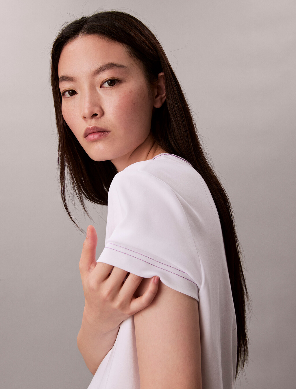 Embroidered Logo Graphic Slim T-Shirt, Brilliant White, hi-res