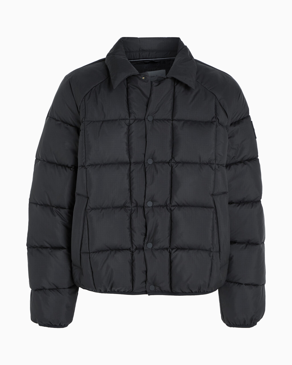 Relaxed Padded Shirt Jacket, Ck Black, hi-res