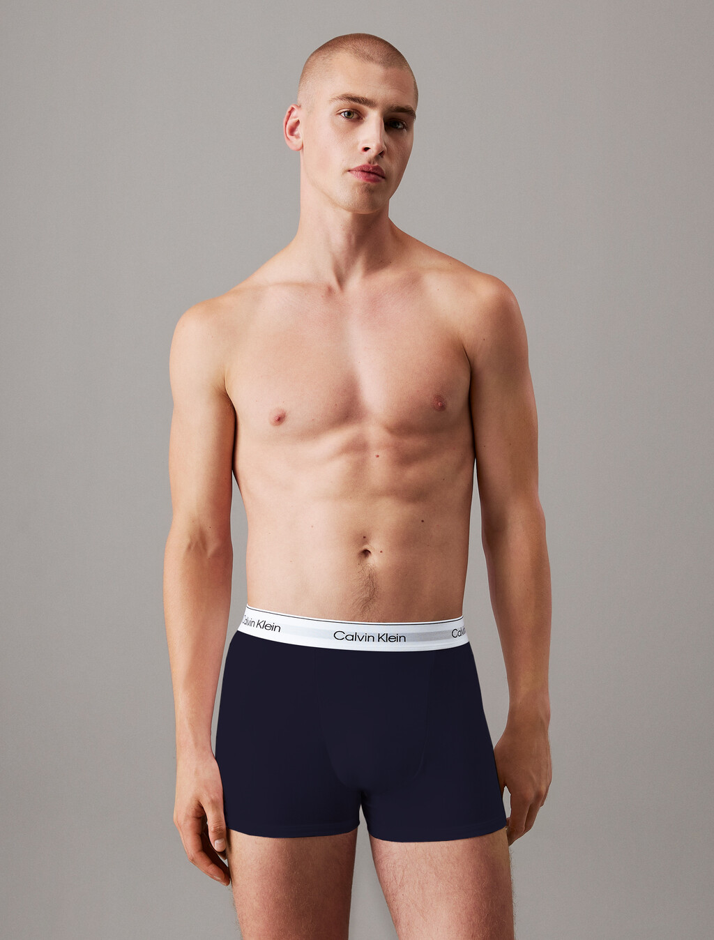 Icon Cotton Stretch Trunks 3 Pack, shoreline/modern cotton stripe kewl lime/ kewl lim, hi-res