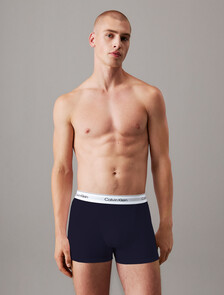 Icon Cotton Stretch Trunks 3 Pack, shoreline/modern cotton stripe kewl lime/ kewl lim, hi-res