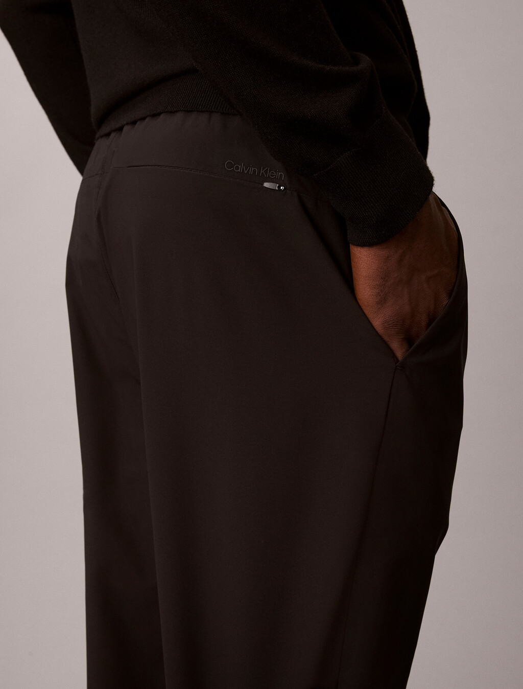 Slim Technical Pull-on Pant, Black, hi-res