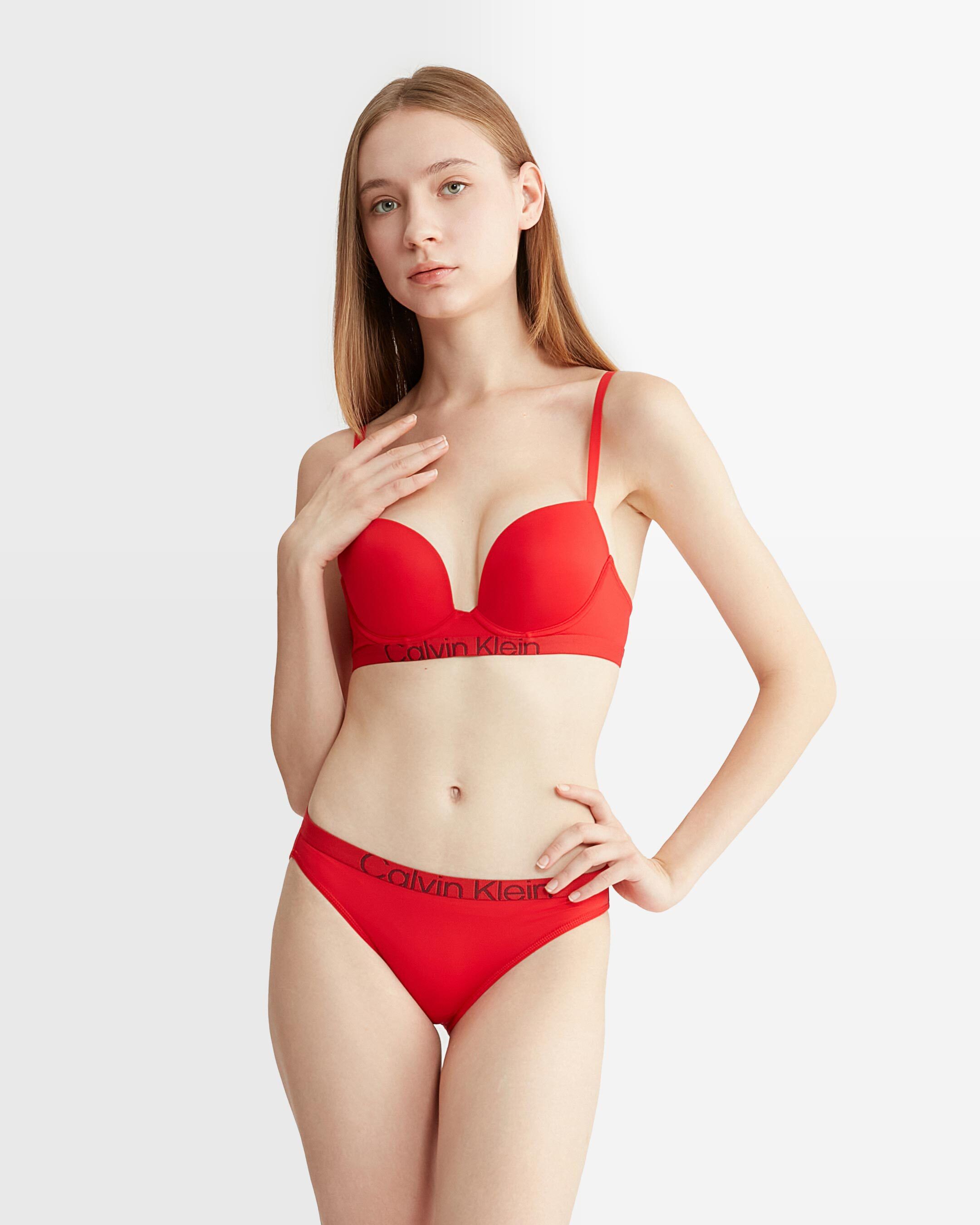 Calvin klein red bra top and underwear