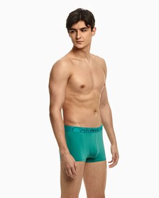 EMBOSSED ICON MICROFIBER LOW RISE TRUNKS, Distorted Blue, hi-res