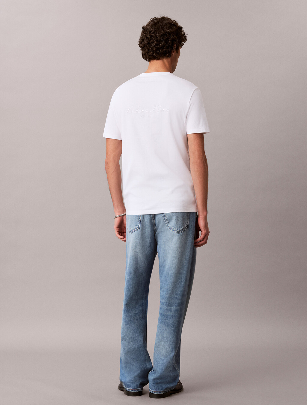 Script Logo Tee, Bright White, hi-res