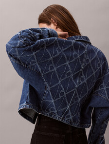 All-Over Logo Denim Jacket, CK ATLANTIC, hi-res