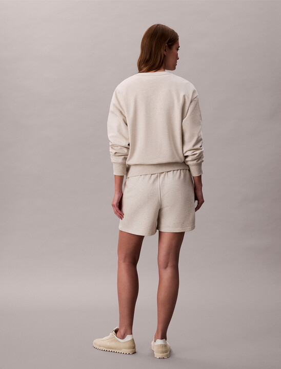 Relaxed Cotton Terry Jogger Shorts
