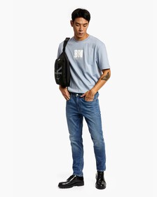 CLIMATE TECH BODY TAPER JEANS, Mid Blue, hi-res