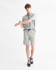 ACTIVE ICON WORKOUT POLO, GREEN MILIEU, hi-res
