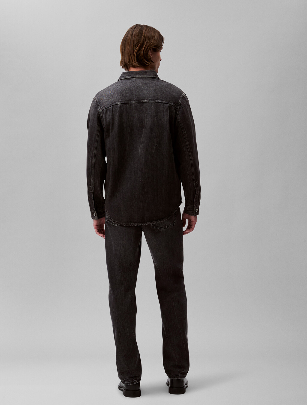 Black Fog Denim Overshirt, BLACK FOG, hi-res