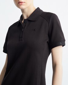 Logo Tape Slim Polo Dress, Ck Black, hi-res